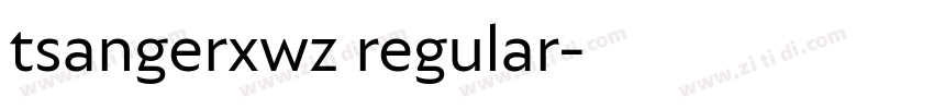 tsangerxwz regular字体转换